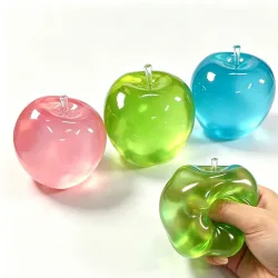 ASMR Apfel-Formbarer Stressball Kokosnussöl Quetschbarer Transparenter Apfel Nicht-Springender Quetschball Sensorisches Spielzeug Stressabbau-Spielzeug