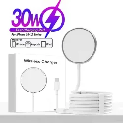 NONE, Apple Magsafe Original drahtloses Ladegerät für iPhone 16 15 14 13 12 11 Pro Max X XS XR 8 Plus Schnell ladung Typ C Charge Lightning Kabel