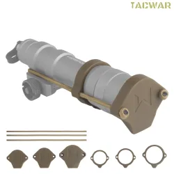3er-Set Optischer Zielfernrohr-Lichtschutz, Taktische Taschenlampen-Linsenschutzkappe für M300 M600 M952V M951 Mod