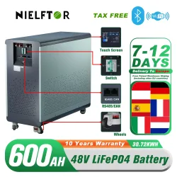 PL EU Stock 48V 600Ah LiFePO4 Lithiumbatterie 30kWh 51,2V 460Ah 300Ah 120Ah 200Ah 100Ah Lithiumbatterie für Solarenergiespeicher