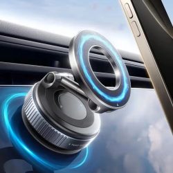 Vakuum-Magnethalterung Verbesserte Version Mehrwinkel-Einstellung Starkes Magnetisches Saugdesign Faltbare Auto-Navigations-Telefonhalterung