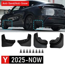 Schützen Sie die Farbe Schmutzfänger für Tesla Model 3 Y Zubehör 2025 2026 Schmutzfänger Reifenspritzschutz Allwetter-Auto-Schmutzfänger-Zubehör