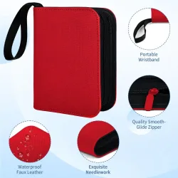 Tragbares 40-Fächer Sammelkarten-Album 3x4 Zoll Diamant-Leder Fotokartenhalter Langlebiger Mini-Kartenordner Kartensammlung