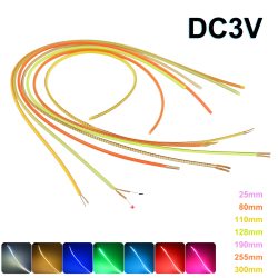 Free Cut Flexibles LED-Filament für LED-Birne 25 mm, 80 mm, 110 mm, 128 mm, 190 mm, 255 mm, 300 mm, DC 3 V, Lampenzubehör, Diode, DIY-Teile