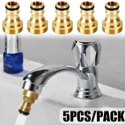 1/2/5PCS Universal Wasserhahn Küche Adapter Messing Wasserhahn Bewässerung Garten Werkzeuge Wasserhahn Anschluss Mixer Schlauch Adapter becken Zubehör