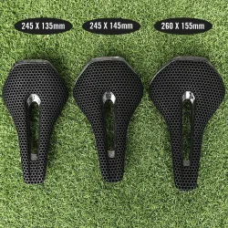 RYET 3D-gedruckter Vollcarbon-Fahrradsattel 245 mm * 135/145/155 mm Fahrradsattel für MTB Gravel Rennradsitz Fahrradteile