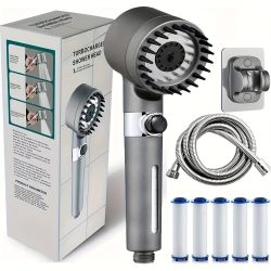 2025, neuer Ionen-Duschkopf mit Handfilterdusche, Turbolader mit mehreren Sprühmodi, integriertem Filter-Ein/Aus-Schalter