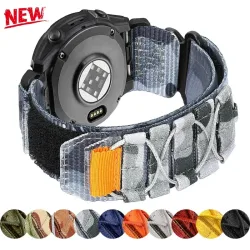 22mm 26mm Nylonband für Garmin Fenix 8 E 5 5X 6X 6 7 7X Pro/TACTIX/Mk2 Mk2i G1/Enduro 2 3 Sportarmband Quick Fit Armband