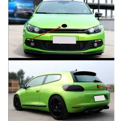 Glänzend Schwarzes Auto-Kühlergrill-Emblem 110mm Frontlogo für Scirocco 2009-2017 90mm Heckklappen-Styling-Zubehör