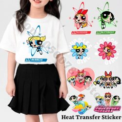Kawaii Die Powerpuff-Girls Kreative Aufbügelbare Patches Cartoon Niedliche Wärmeübertragungsaufkleber Kleidungsapplikationen DIY Dekorationsaufkleber Geschenke 2026