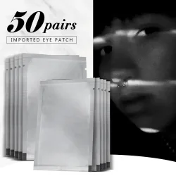 50 Paar Wimpernpads, gepfropfte Wimpern-Hydrogel-Gel-Patches unter den Augenpads für Wimpernverlängerungsspitzen, Aufkleber, Feuchtigkeit