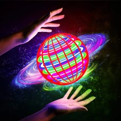 Fliegender Ball, automatisch rotierender Ball, LED-Blendlichter, schwebende Magie, Ventilator, UFO-Fluggerät, Spielzeug, Geschenk, Spiel, Sportball