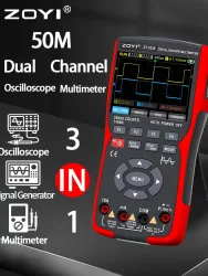 ZOYI ZT-703S 3-in-1-Oszilloskop-Multimeter mit 3,5-Zoll-IPS-Display, 25000 Zählungen, Zweikanal, 50 MHz Bandbreite, 280 MSa/s hoch