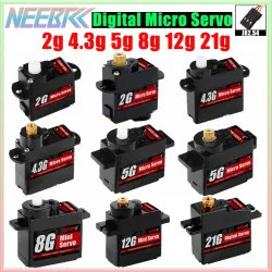 NEEBRC 2g 4,3g 5g 8g 12g 21g Digital Micro Servo für RC Flugzeug Drone Mini Auto Hubschrauber Starrflügel Wltoys K969 K989 XKS X450