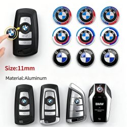 BMW Auto-Fernbedienungsschlüssel Emblem-Aufkleber Aluminium-Schlüsseldekorationsaufkleber für BMW M E46 E90 E60 F30 F10 E39 E36 F20 G30 G20 E87 E92 X1 X2
