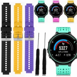 Silikon-Uhrenarmband, einfarbig, Ersatzarmband für Garmin Forerunner 220/230/235/620/630/735