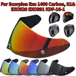 Helme Visier für Scorpion Exo 1400 Carbon, R1 & EXO 520 391 Motorradhelm Objektiv Visier Beschichtung UV-Schutz Objektiv Gesichtsschutz