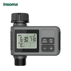 Insoma Automatischer Wassertimer Intelligentes Bewässerungssystem Sprinkler-Timer Gartenprogrammierer Ausrüstung IPX7 LCD-Display