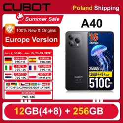 [Versand aus Polen] Cubot A40 Smartphone Android 15 12GB(4+8)+ 256GB 5100mAh NFC 6,88'' 120Hz Gesichtserkennung 4G Telefon