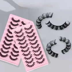 10 Paar 3D Nerzwimpern Russische Streifenwimpern Dramatische Falsche Wimpern Faux Cils Make-up Großhandel Künstliche Wimpernverlängerung