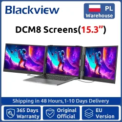Blackview DCM8 Triple Laptop-Bildschirmerweiterung, 15,3 Zoll 1080P FHD IPS tragbarer externer Bildschirm, für Windows/Mac/Chrome OS & Mobile