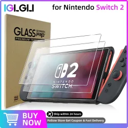 9H gehärtetes Glas für Nintendo Switch 2 Displayschutzfolie, HD Clear Anti-Scratch Protective Film Switch2 Konsolenzubehör