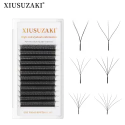 XIUSUZAKI W-förmige Blüte 2D 3D 4D 5D 6D 7D 8D Automatische Blüte Vorgefertigte Fächer Wimpernverlängerungen Natürliche yy Einzelwimpern