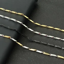 Noter Neue Edelstahl Halskette Für Männer Hiphop Rock Kette Link Kragen 4 Farben Punk Schmuck Erkek Kolye Zubehör Für Ihn