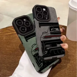 NONE, Coole Sportwagen-Handyhülle für iPhone 18 Pro Max 17 16 15 Plus 14 13 12 11 17 Pro Air XR X XS 7 Plus SE 2022 Kunstlederhülle