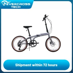 EVERCROSS TECH 20-Zoll-Klapprad ? 7 Gänge ? Rahmen aus ultraleichtem Aluminium ? Scheibenbremse ? EM1
