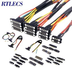 1/3/5 Paar federbelastete männlich weiblich 2,54 mm Rastermaß 2P 3 4 5 6 7 8 9 Pole Durchgangslöcher PCB BTB Stecker 2A DC magnetischer Pogo Pin