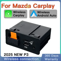 NEUER P2 Kabelgebundener oder P3 Kabelloser Apple CarPlay Android Auto Adapter USB-Hub OEM Nachrüstkit für Mazda 2 3 6 CX3 CX5 CX8 CX9 MX5 TK78669U0C