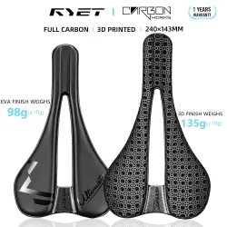 2026 RYET Carbon 3D-gedruckter Fahrradsattel 143MM 7*9 Fahrradsitz EVA 3D Triathlon Rennrad MTB Mountain Gravel Radfahren Polster Teile