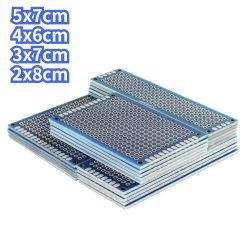 20 Stück PCB Kit Board Prototyp Breadboard Doppelseitige Leiterplatten Blau 2x8 3x7 4x6 5x7cm Universal PCB Experiment Boards DIY