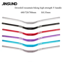JINSUND Downhill Cross-Country High-Intensity Tapered Lenker, Mountainbike Aluminiumlegierung, 680/720/780mm, Lenkererhöhung 35mm