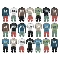 Syn Radsport anzug Zusammenfassung Herren Langarm Rad trikot und Träger hose Sommer atmungsaktive schnell trocknende Fahrrad bekleidung