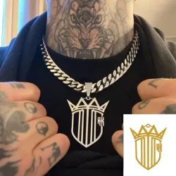 Personalisierte individuelle Markenlogo-Halsketten, Anhänger, Kette, Edelstahl, graviertes Bild, handgeschriebener Buchstabe, Name, Schmuck, Geschenke