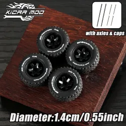 1/64 Offroad-Modellauto-Räder mit Nieten ? 14-mm-Reifen für Druckguss-Modellautos, Pickup-Trucks, Maßstab 1:64 ? 1 Set (4 Stück)