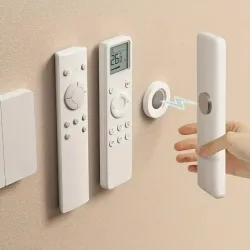 3/6 Stück magnetische Fernbedienungshalterung ohne Bohren ? Wandhalterung für TV/AC/DVD-Fernbedienungen, weißes platzsparendes Design
