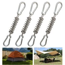4/6Pcs Camping Zelt Wind Seil Frühling Schnalle Zelt Spanner Camping Deck Heringe mit Karabiner Clips Markise Spanner feste Haken