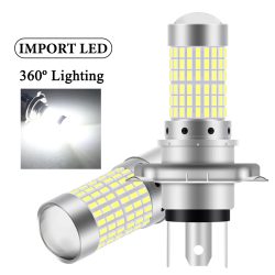 1PCS 144SMD H4 P15D BA20D Motorrad Scheinwerfer Lampen Weiß 12v LED Scheinwerfer Nebel Licht Scheinwerfer Spielen und stecker
