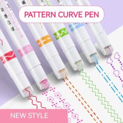 6 Teile/satz Blume Linie Form Highlighter Stift Roller Spitze Kurve Liner Marker Kawaii Koreanische Schreibwaren Schule Bürobedarf Geschenke