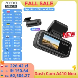 ?Neu?70mai Dashcam A410 Neo 2.5K HDR+1080P Superkondensator F1.6 Blende GPS 24-Stunden-Parkmodus Max. 256GB Auto-DVR 70mai A410 Neo