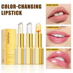 Temperatur Farbwechsel Blume Lippenstift Transparent Wasserdicht Feuchtigkeitsspendende Kristall Gelee Perlglanz Lippenbalsam Kosmetik