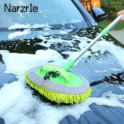 Auto Reinigung Pinsel Detaillierung Einstellbar Super saugfähigen Auto Waschen Pinsel Teleskop Lange Griff Reinigung Mopp Auto Zubehör