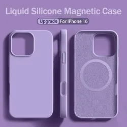 Upgrade der magnetischen Flüssigsilikonhülle für iPhone 16 15 14 13 Pro Max 12 11 Plus für Magsafe Soft Phone Protection Zubehör