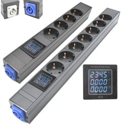 Schuko-Adapter EU-Buchse PDU Power Strip 1-10AC Power Link Output Box Schuko Powerlink-Box mit Powercon-Einlass und Steckdose