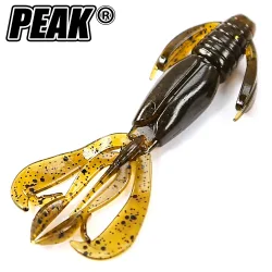 PEAK Floating Crazy Flapper Angelköder, 40 mm/60 mm, weiche Angelköder, weiche Silikonköder, Garnelenbarsch, Peche-Angelgerät