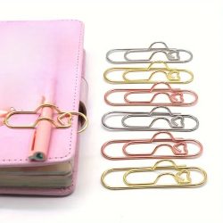 4 Stück multifunktionaler Liebesstift-Clip, tragbarer hängender Stift-Clip mit festem Sitz, Büroklammer für Notizbuch, Schreibwaren-Zubehör