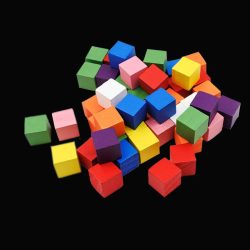 100 Teile/lose 14 farben 10mm Cube Holz Würfel Bunte Würfel Schach Stücke Rechten Winkel Für Token Puzzle Brettspiele frühe Bildung